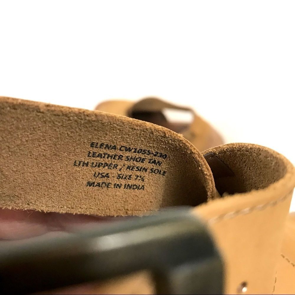 Crevo Tan Cutout Ankle Booties with Buckle - Picture 7 of 8